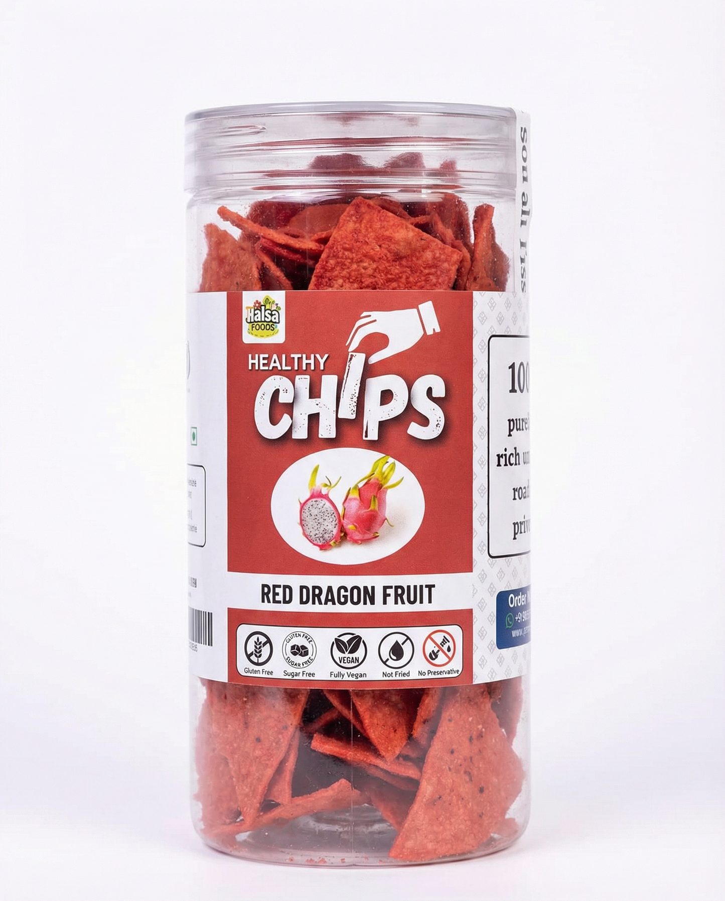 Roasted Healthy Red Dragon Fruits Chips